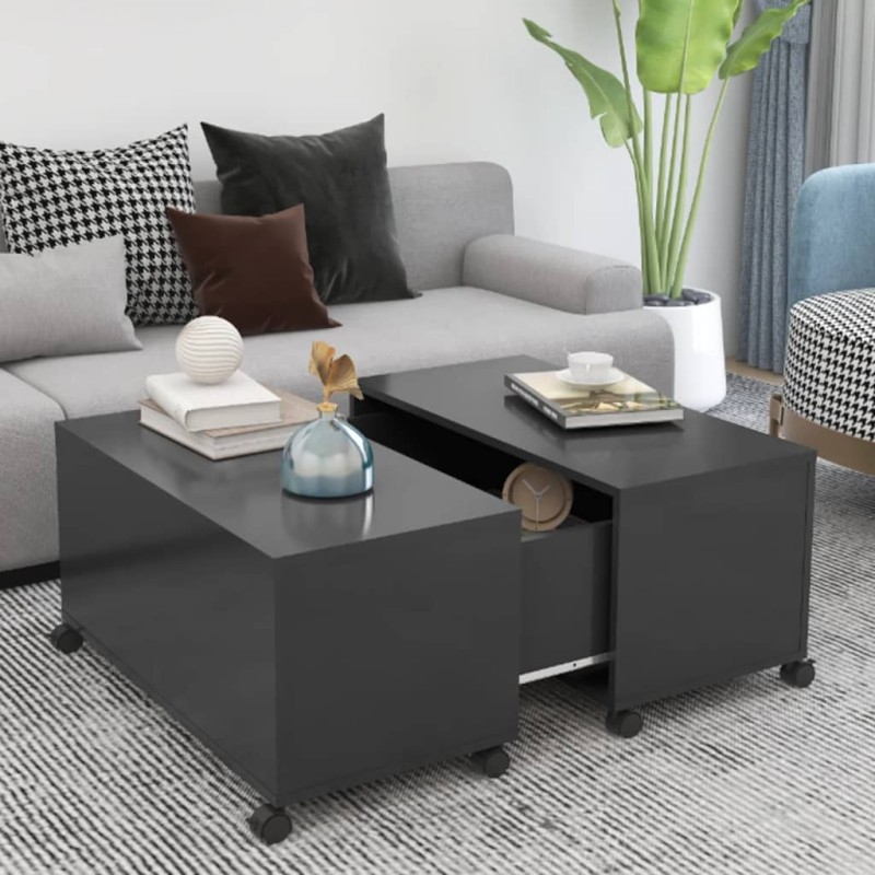 vidaXL Couchtisch Grau 75x75x38 cm Holzwerkstoff vidaXL Couchtisch Grau 75x75x38 cm Holzwerkstoff