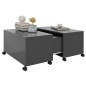 vidaXL Couchtisch Grau 75x75x38 cm Holzwerkstoff vidaXL Couchtisch Grau 75x75x38 cm Holzwerkstoff