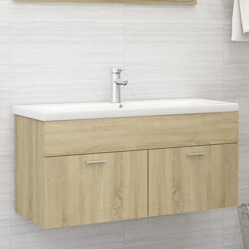 vidaXL Waschbeckenunterschrank Sonoma-Eiche 100x38,5x46cm vidaXL Waschbeckenunterschrank Sonoma-Eiche 100x38,5x46cm