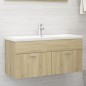 vidaXL Waschbeckenunterschrank Sonoma-Eiche 100x38,5x46cm vidaXL Waschbeckenunterschrank Sonoma-Eiche 100x38,5x46cm