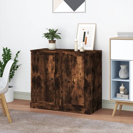 vidaXL Sideboards 2 Stk. Räuchereiche 37,5x35,5x67,5 cm Holzwerkstoff
