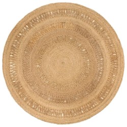 vidaXL Teppich Jute Handgeflochten 180 cm Rund
