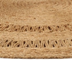 vidaXL Teppich Jute Handgeflochten 180 cm Rund