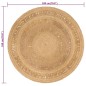 vidaXL Teppich Jute Handgeflochten 180 cm Rund vidaXL Teppich Jute Handgeflochten 180 cm Rund