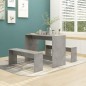 vidaXL 3-tlg. Essgruppe Betongrau Holzwerkstoff vidaXL 3-tlg. Essgruppe Betongrau Holzwerkstoff