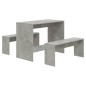 vidaXL 3-tlg. Essgruppe Betongrau Holzwerkstoff vidaXL 3-tlg. Essgruppe Betongrau Holzwerkstoff