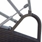 vidaXL Outdoor-Loungebett mit Dach Poly Rattan Braun vidaXL Outdoor-Loungebett mit Dach Poly Rattan Braun