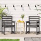 vidaXL Gartenstühle 2 Stk. Grau 60x48x91 cm Massivholz Kiefer vidaXL Gartenstühle 2 Stk. Grau 60x48x91 cm Massivholz Kiefer