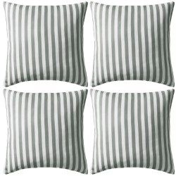 Gartenkissen 4 Stk. Streifenmuster 45 x 45 cm Grau