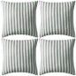 Gartenkissen 4 Stk. Streifenmuster 45 x 45 cm Grau Gartenkissen 4 Stk. Streifenmuster 45 x 45 cm Grau