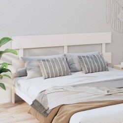 vidaXL Kopfteil Weiß 204x3x81 cm Massivholz Kiefer