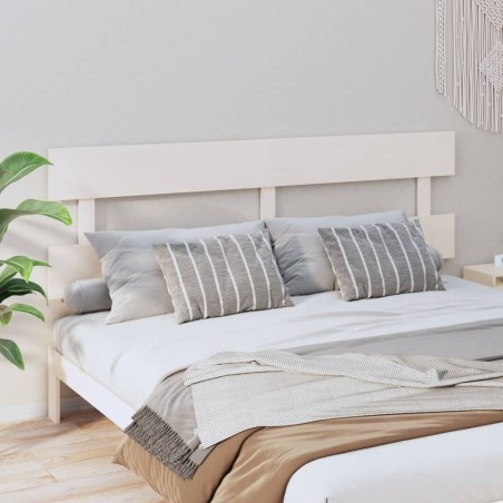 vidaXL Kopfteil Weiß 204x3x81 cm Massivholz Kiefer
