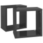 vidaXL Würfelregale 2 Stk. Hochglanz-Grau 26x15x26 cm vidaXL Würfelregale 2 Stk. Hochglanz-Grau 26x15x26 cm