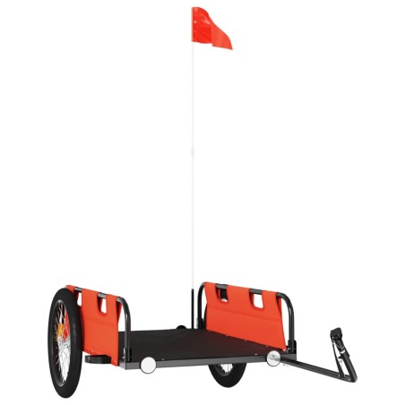 vidaXL Fahrradanhänger Orange Oxford-Gewebe und Eisen