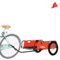 vidaXL Fahrradanhänger Orange Oxford-Gewebe und Eisen vidaXL Fahrradanhänger Orange Oxford-Gewebe und Eisen
