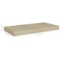vidaXL Schwebende Wandregale 2 Stk. Eichefarben 50x23x3,8cm MDF vidaXL Schwebende Wandregale 2 Stk. Eichefarben 50x23x3,8cm MDF