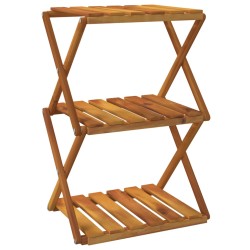 vidaXL Klappregal 3 Böden Braun 43x31x63 cm Massivholz Akazie