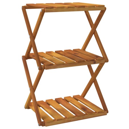 vidaXL Klappregal 3 Böden Braun 43x31x63 cm Massivholz Akazie
