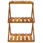 vidaXL Klappregal 3 Böden Braun 43x31x63 cm Massivholz Akazie vidaXL Klappregal 3 Böden Braun 43x31x63 cm Massivholz Akazie