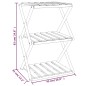 vidaXL Klappregal 3 Böden Braun 43x31x63 cm Massivholz Akazie vidaXL Klappregal 3 Böden Braun 43x31x63 cm Massivholz Akazie