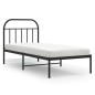 vidaXL Bettgestell mit Kopfteil Metall Schwarz 90x200 cm vidaXL Bettgestell mit Kopfteil Metall Schwarz 90x200 cm