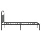 vidaXL Bettgestell mit Kopfteil Metall Schwarz 90x200 cm vidaXL Bettgestell mit Kopfteil Metall Schwarz 90x200 cm