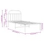 vidaXL Bettgestell mit Kopfteil Metall Schwarz 90x200 cm vidaXL Bettgestell mit Kopfteil Metall Schwarz 90x200 cm