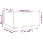 vidaXL Couchtisch Grau 60x50x35 cm Massivholz Kiefer vidaXL Couchtisch Grau 60x50x35 cm Massivholz Kiefer