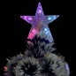 vidaXL Künstlicher Weihnachtsbaum mit LED Weiß & Blau 120 cm Glasfaser vidaXL Künstlicher Weihnachtsbaum mit LED Weiß & Blau 120 cm Glasfaser