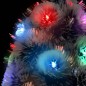 vidaXL Künstlicher Weihnachtsbaum mit LED Weiß & Blau 120 cm Glasfaser vidaXL Künstlicher Weihnachtsbaum mit LED Weiß & Blau 120 cm Glasfaser