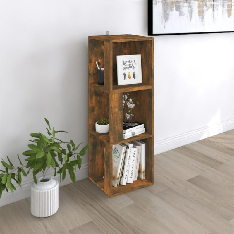 vidaXL Eckregal Räuchereiche 33x33x100 cm Holzwerkstoff vidaXL Eckregal Räuchereiche 33x33x100 cm Holzwerkstoff