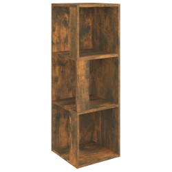 vidaXL Eckregal Räuchereiche 33x33x100 cm Holzwerkstoff