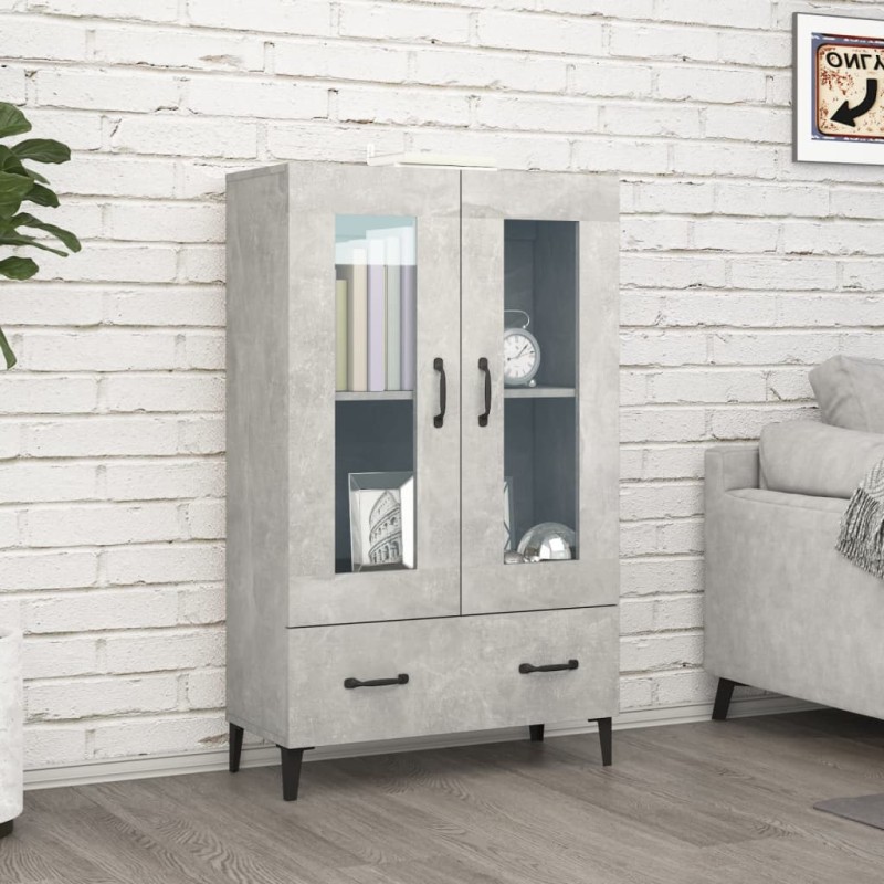vidaXL Highboard Betongrau 70x31x115 cm Holzwerkstoff vidaXL Highboard Betongrau 70x31x115 cm Holzwerkstoff