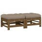 vidaXL Gartenhocker mit Kissen 2 Stk. Honigbraun Massivholz Kiefer vidaXL Gartenhocker mit Kissen 2 Stk. Honigbraun Massivholz Kiefer