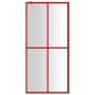 vidaXL Duschwand für Begehbare Dusche mit ESG Klarglas Rot 100x195 cm vidaXL Duschwand für Begehbare Dusche mit ESG Klarglas Rot 100x195 cm