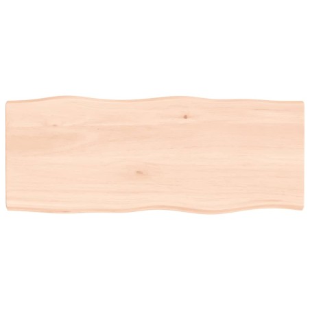 vidaXL Tischplatte 100x40x4 cm Massivholz Eiche Unbehandelt Baumkante