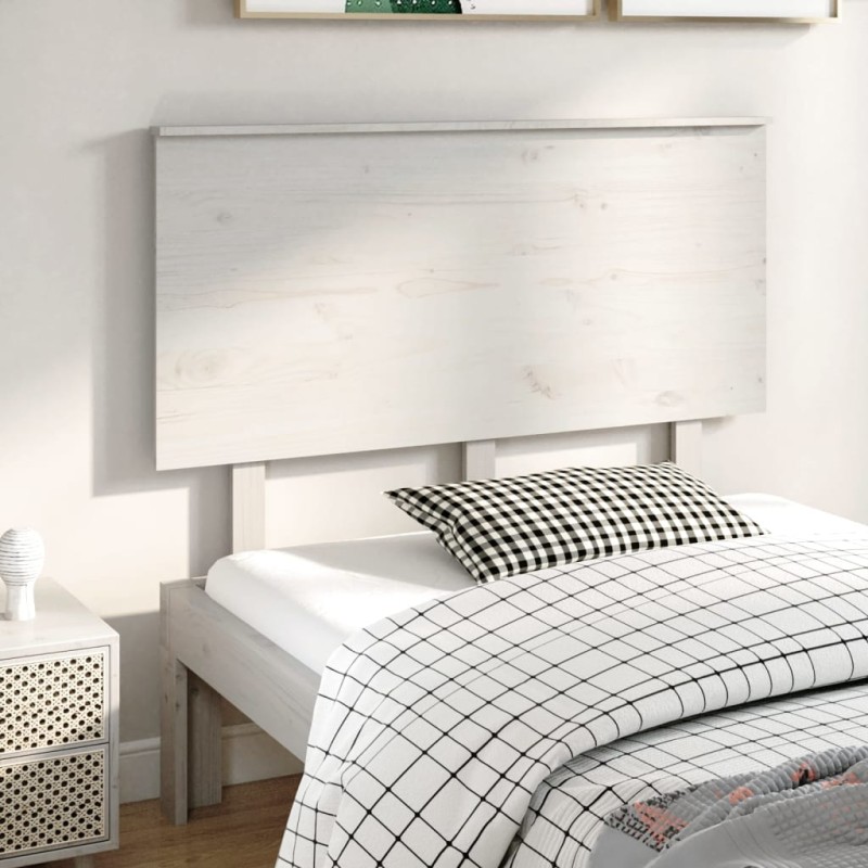 vidaXL Kopfteil Weiß 124x6x82,5 cm Massivholz Kiefer