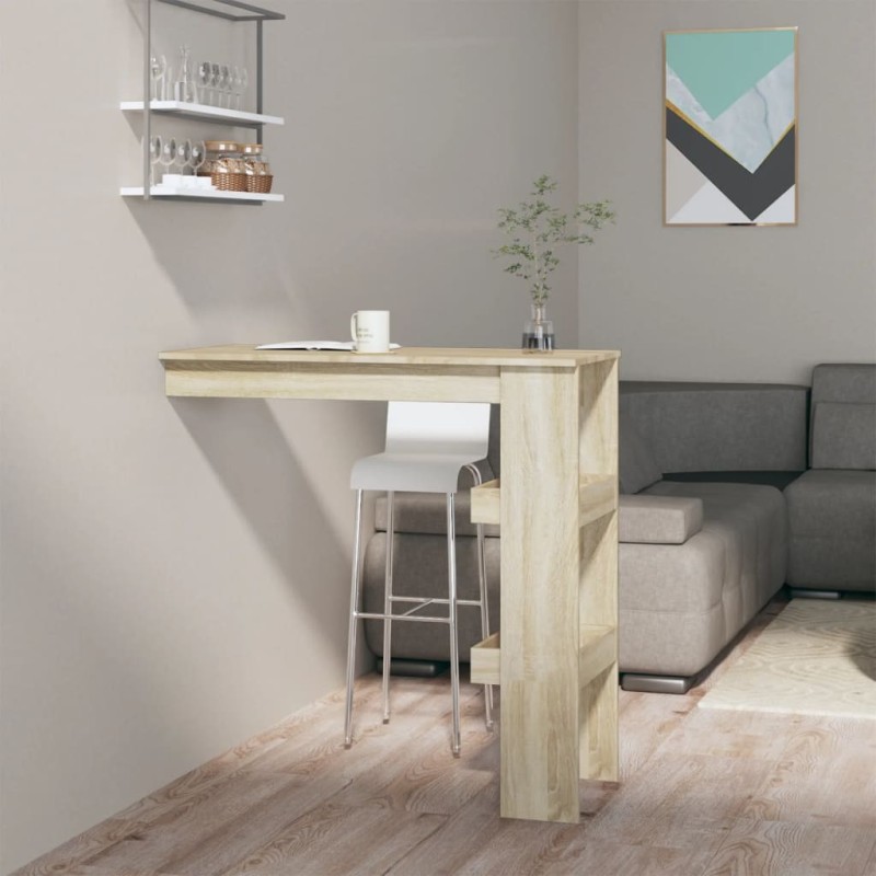 vidaXL Wand-Bartisch Sonoma-Eiche 102x45x103,5 cm Holzwerkstoff vidaXL Wand-Bartisch Sonoma-Eiche 102x45x103,5 cm Holzwerkstoff