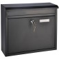 HI Briefkasten Schwarz 36 x 12 x 32 cm HI Briefkasten Schwarz 36 x 12 x 32 cm