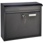 HI Briefkasten Schwarz 36 x 12 x 32 cm HI Briefkasten Schwarz 36 x 12 x 32 cm