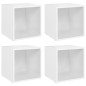 vidaXL TV-Schränke 4 Stk. Weiß 37x35x37 cm Holzwerkstoff vidaXL TV-Schränke 4 Stk. Weiß 37x35x37 cm Holzwerkstoff