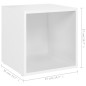 vidaXL TV-Schränke 4 Stk. Weiß 37x35x37 cm Holzwerkstoff vidaXL TV-Schränke 4 Stk. Weiß 37x35x37 cm Holzwerkstoff