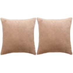 Kissen 2 Stk. Stoff 45x45 cm Beige