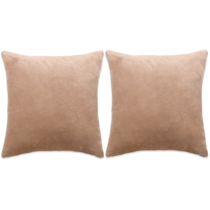 Kissen 2 Stk. Stoff 45x45 cm Beige Kissen 2 Stk. Stoff 45x45 cm Beige