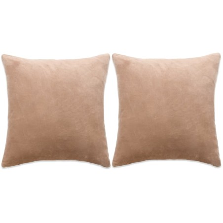 Kissen 2 Stk. Stoff 45x45 cm Beige