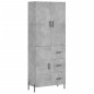 Highboard Betongrau 69,5x34x180 cm Holzwerkstoff Highboard Betongrau 69,5x34x180 cm Holzwerkstoff