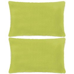 Kissen-Set 2 Stk. Velours 40 x 60 cm Grün