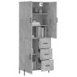 Highboard Betongrau 69,5x34x180 cm Holzwerkstoff Highboard Betongrau 69,5x34x180 cm Holzwerkstoff