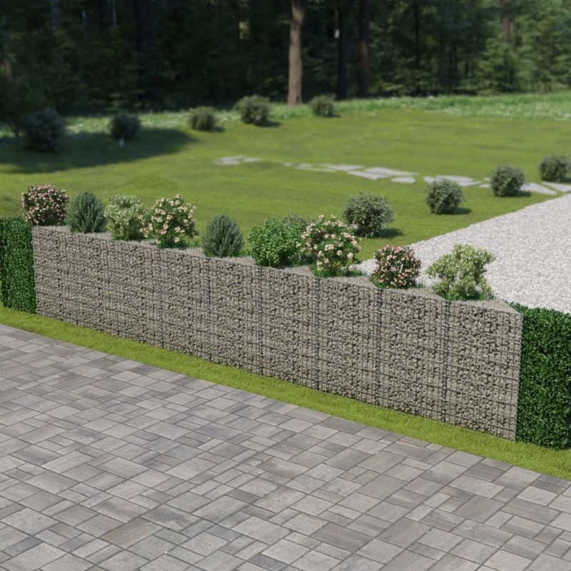 vidaXL Gabionenwand Verzinkter Stahl 630×30×100 cm vidaXL Gabionenwand Verzinkter Stahl 630×30×100 cm