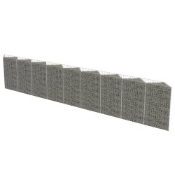 vidaXL Gabionenwand Verzinkter Stahl 630×30×100 cm